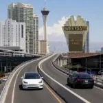 Vegas Loop будет использовать существующие опоры монорельса для поднятия туннельных Tesla